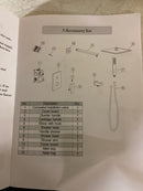 Pfister LG89-7HTBG Holliston Shower Only Trim Package with 1.75GPM Single Function Shower Head - Brushed Gold