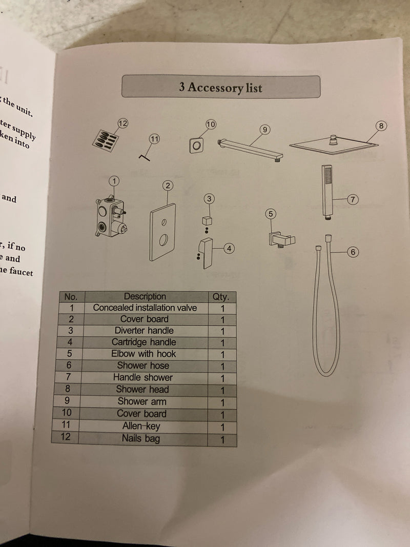 Pfister LG89-7HTBG Holliston Shower Only Trim Package with 1.75GPM Single Function Shower Head - Brushed Gold