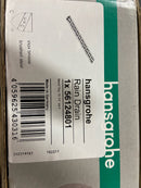 hansgrohe RainDrain Match Classic Linear Shower Drain for 39 3/8" Rough with Height Adjustable Frame in Brushed Stainless Steel, Stainless Steel Rectangle Shower Floor Drain