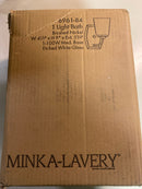 Minka Lavery 6961-84 Overland Park 1 Light 9" Tall Vantage Bathroom Sconce with Etched Glass Shade - Brushed Nickel