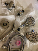 Bwe A-9H-7821-C 6-Spray Dual 2 in 1 Showerhead Hand & Rain Shower Separately or Together with Stainless Steel Hose in Polished Chrome