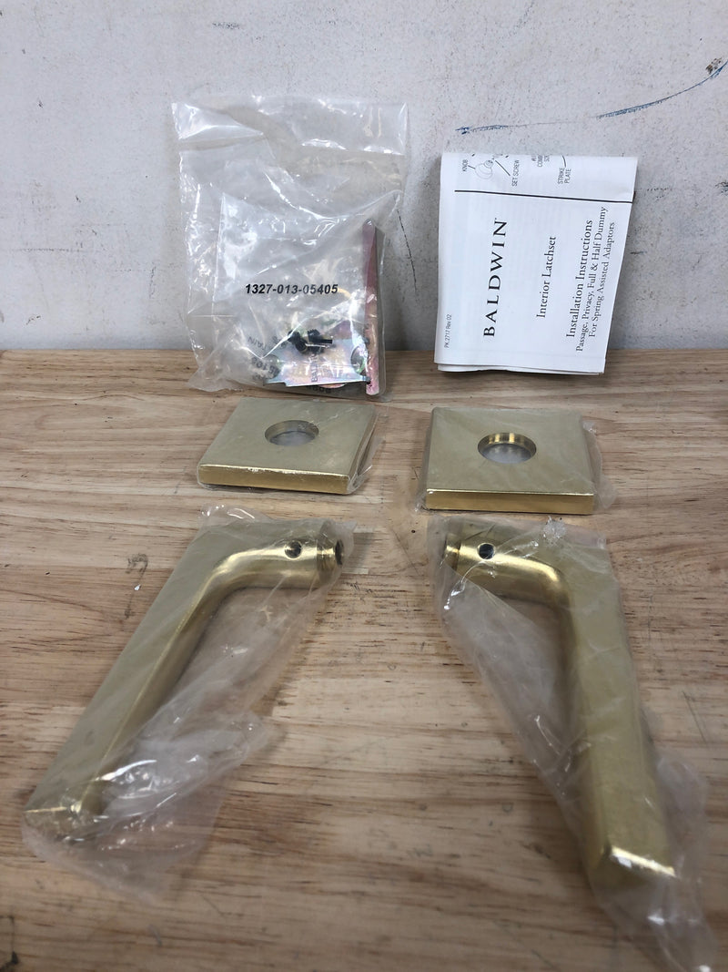 Baldwin 5162044FD 5162 Non-Turning Two-Sided Dummy Door Lever Set with R017 Rose from the Estate Collection - Lifetime Satin Brass