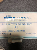 Deltana BBRR213CR003 2-1/4" Solid Brass Round Rope Bell Button - Polished Brass