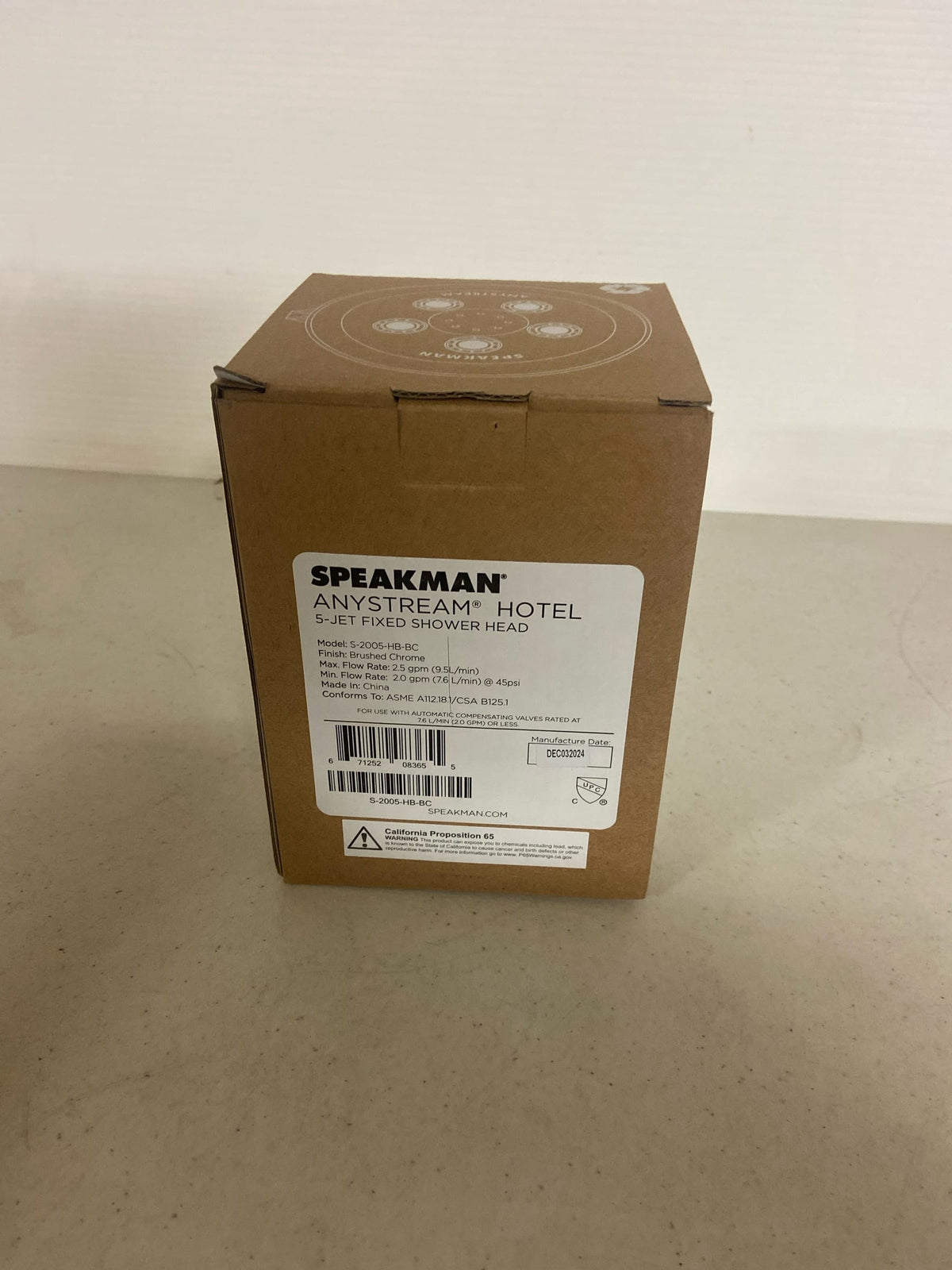 Speakman S-2005-HB-BC Hotel Anystream High Pressure 2.5 GPM Adjustable Shower Head, Brushed Chrome