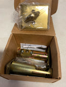 Emtek 8568US7 Brass Rectangular Style Single-Sided Deadbolt from the American Classic Collection - French Antique