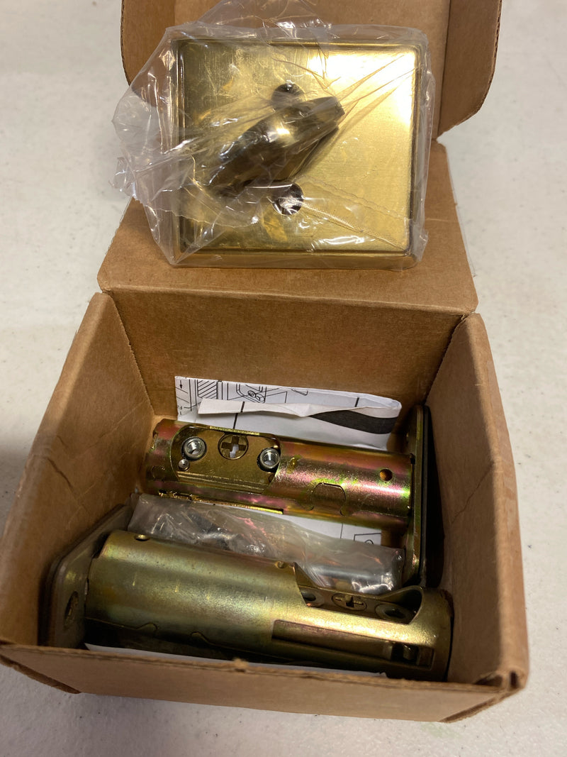 Emtek 8568US7 Brass Rectangular Style Single-Sided Deadbolt from the American Classic Collection - French Antique