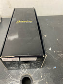 Grandeur 842334 Carre Solid Brass Rose Keyed Entry Single Cylinder Full Plate "C" Grip Handleset with Fifth Avenue Knob and 2-3/8" Backset - Vintage Brass