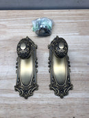 Signature Hardware 480944 Valma Solid Brass Dummy Set Door Knob Set - Antique Brass