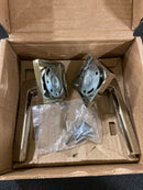 Emtek 5050HLOUS14RH Helios Right Handed Non-Turning Two-Sided Dummy Door Lever Set with Square Rose - Polished Nickel