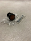 Belwith Keeler B077977LRMB Reserve Collection Knob 1-1/4 Inch Diameter Matte Black with Brown Leather Finish