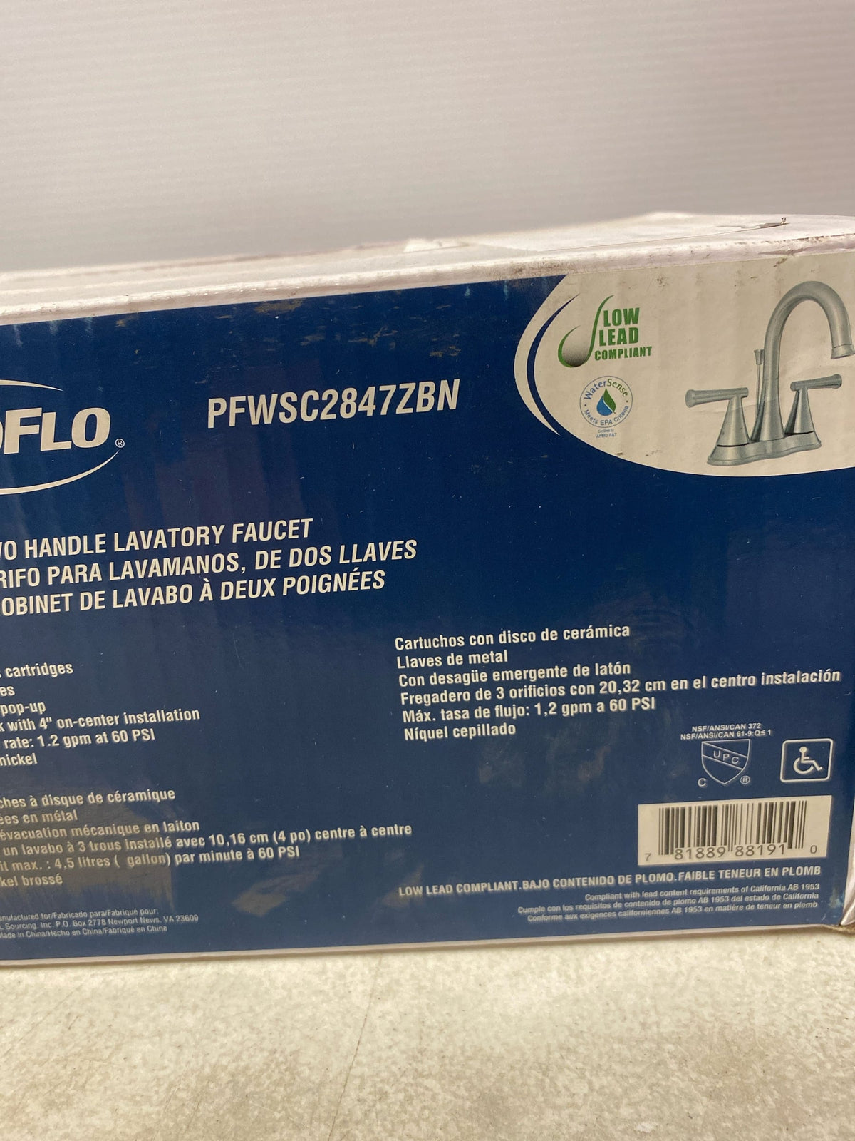 PROFLO PFWSC2847ZBN Willett 1.2 GPM Centerset Bathroom Faucet with Pop-Up Drain Assembly - Brushed Nickel