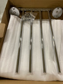 Signature Hardware 353731 Colvin 12" Four Swing Arm Brass Towel Bar, Chrome
