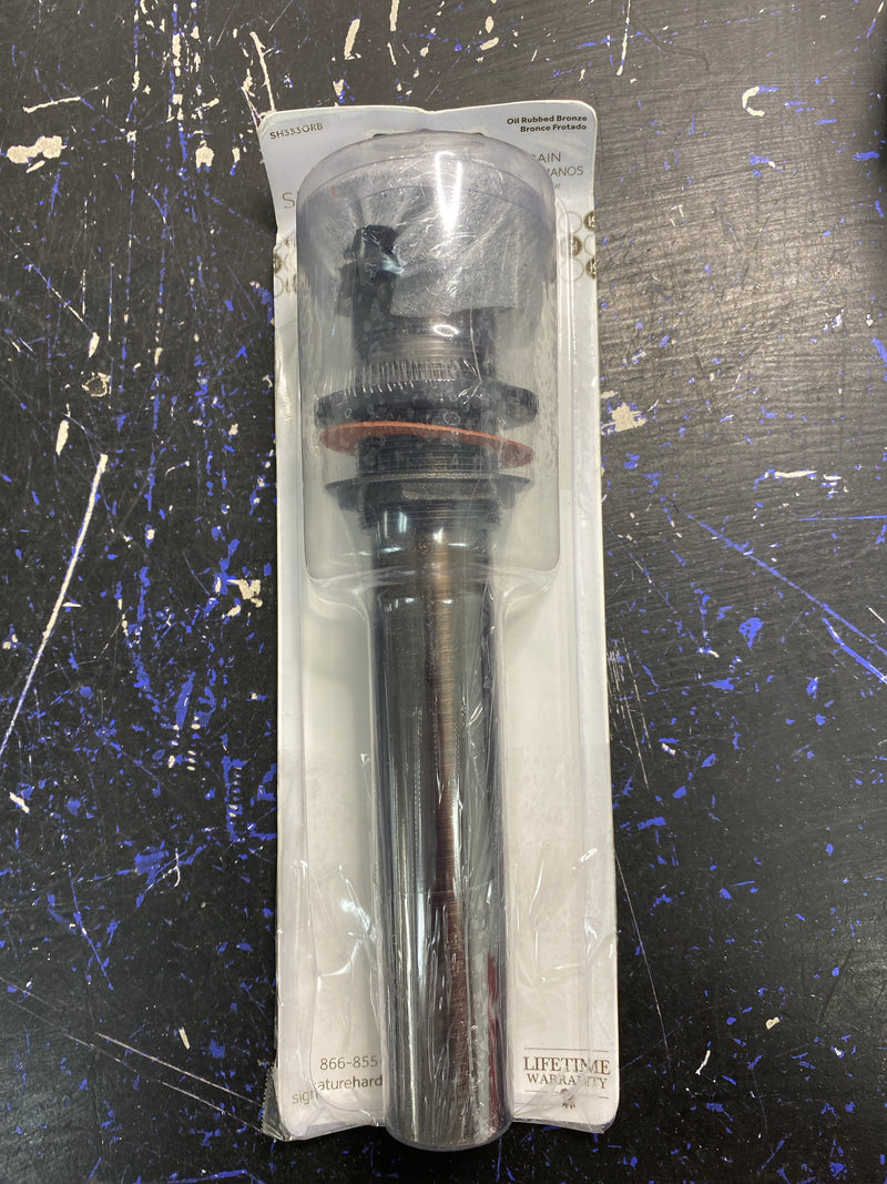 Signature Hardware 205620 Mushroom Style Pop-Up Bathroom Drain with No Overflow Holes