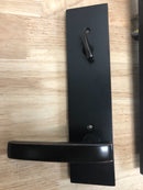 Emtek 4819GVUS10BRH Lausanne Right Handed Full Plate Single Cylinder Keyed Entry Handleset with Geneva Interior Lever - Oil Rubbed Bronze