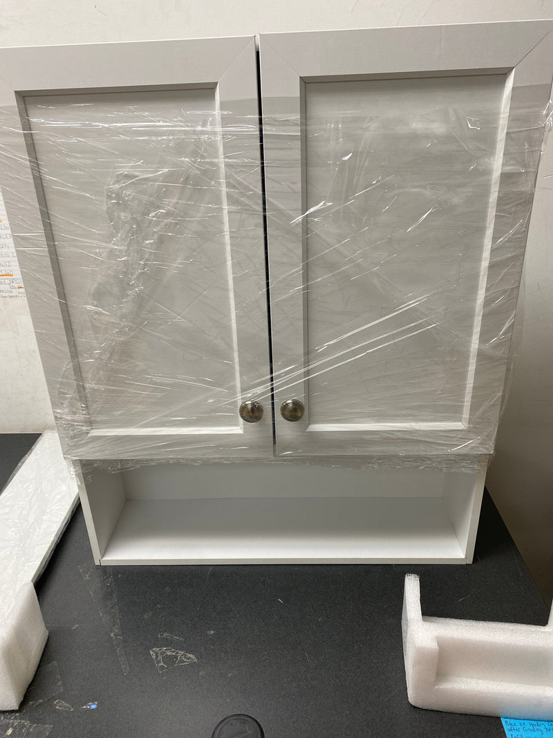 Glacier bay 33155 22-7/8 in. W. x 27-7/8 in. H Framed Surface-Mount Bathroom Medicine Cabinet, White