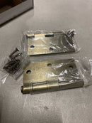 Emtek 95013US4 3.5 Inch x 3.5 Inch Spring Square Corner Mortise Hinge - Pair - Satin Brass