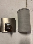 Justice Design Group FAB-5531-GRAY-NCKL-LED1-700 Textile 9" Tall LED Wall Sconce - Brushed Nickel