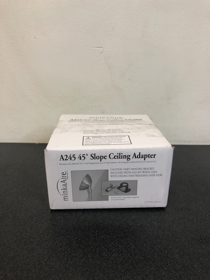MinkaAire  A245-CL Coal Black 45 Degree Sloped Ceiling Adapter