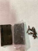 Deltana S35R4BB5 3-1/2" x 3-1/2" Ball Bearing 1/4" Radius Corners Mortise Hinge - Pair - Antique Brass