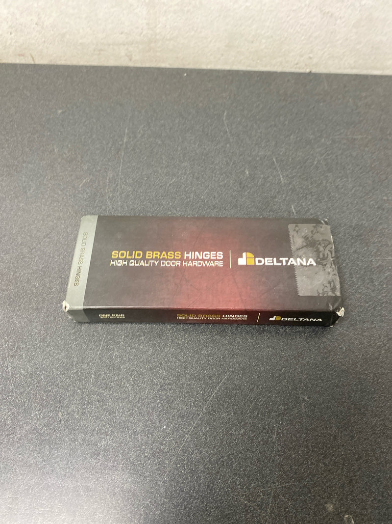 Deltana Dsb4r5-Rz 4" X 4" Solid Brass 5/8" Radius Corner Plain Bearing Mortise Hinge -