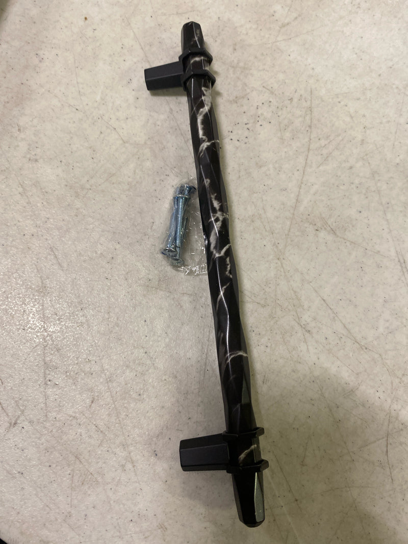 Amerock Carrione 8 inch (203mm) Center-to-Center Marble Black/Black Bronze Cabinet Pull, BP36663MBKBBR