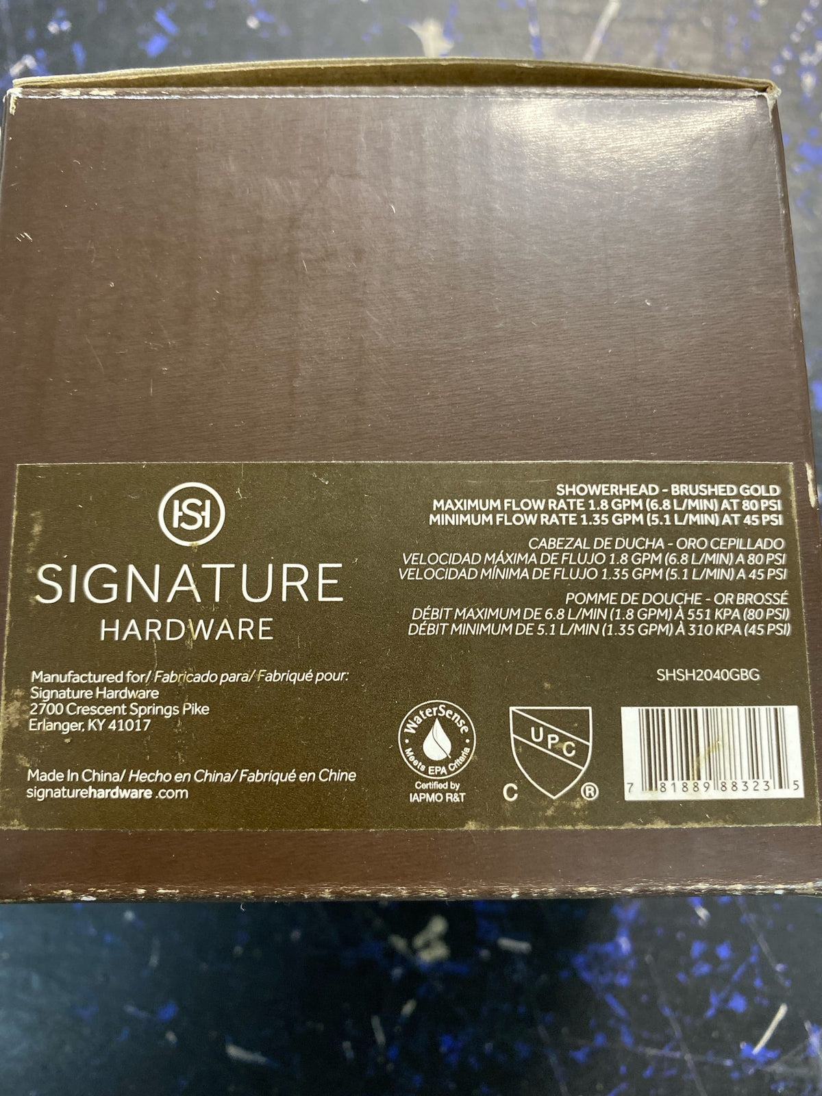 Signature Hardware SHSH2040GBG 1.75 GPM Round Multi Function Shower Head - Brushed Gold
