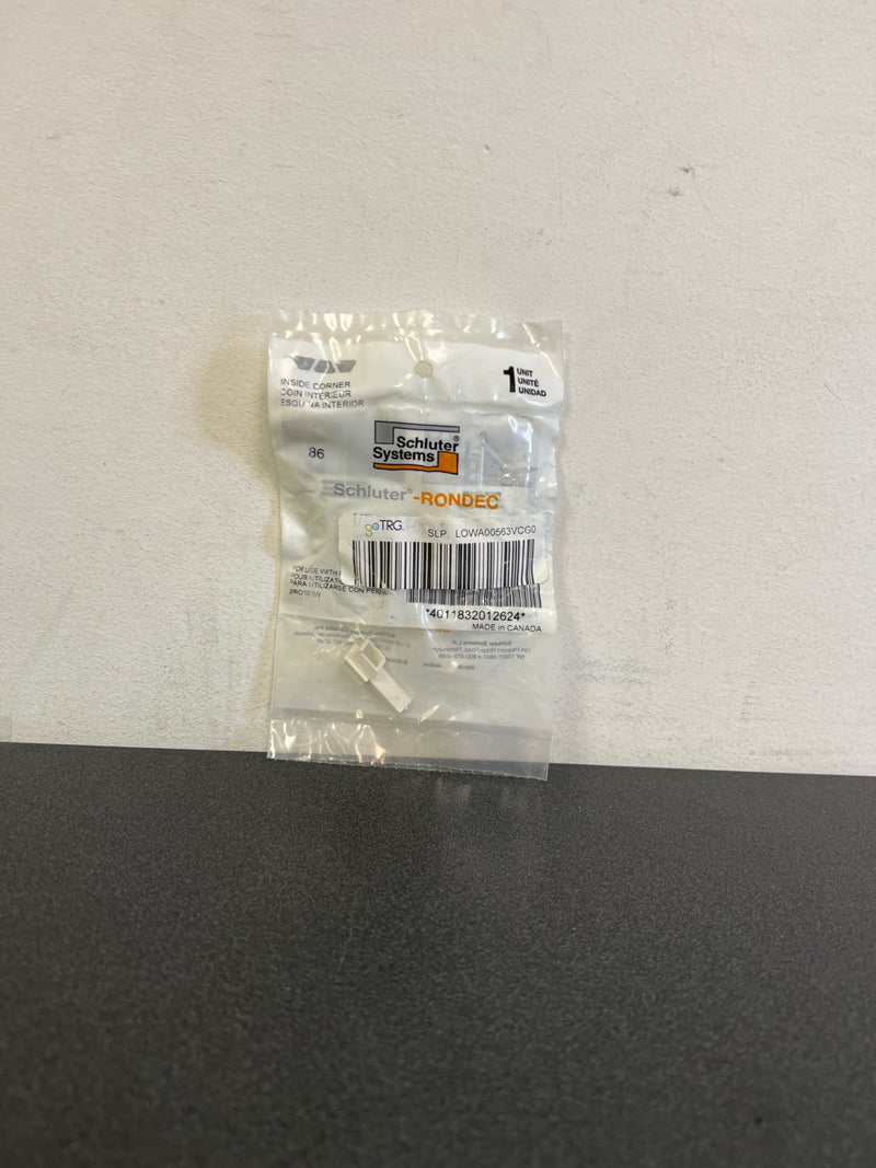 Schluter systems Rondec White 3/8 in. x 1 in. PVC 90 Degree Inside Corner