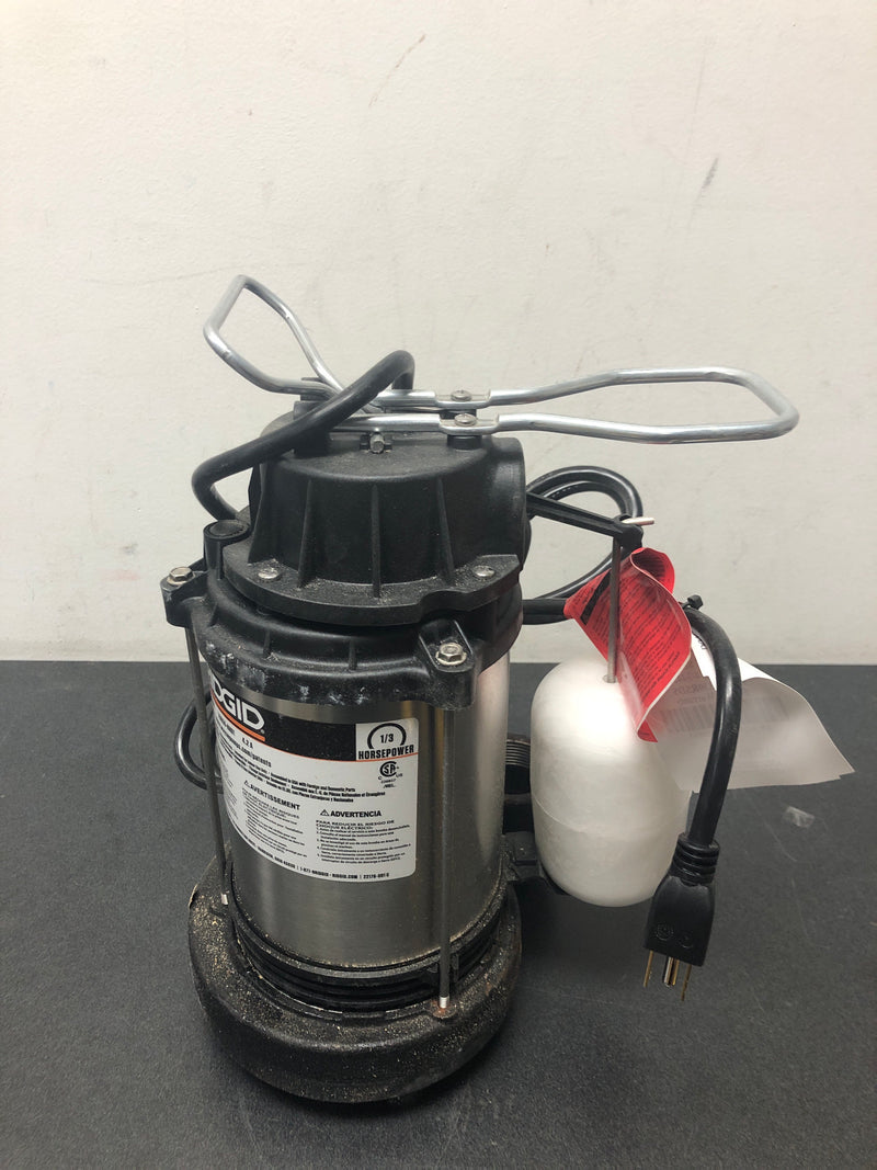 Ridgid 330RSDS 1/3 HP Stainless Steel Dual Suction Sump Pump