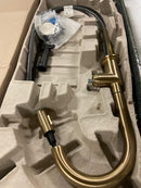 Brizo 63975LF-GLLHP Odin 1.8 GPM Single Hole Pull Down Bar Faucet with Arc - Less Handle - Luxe Gold