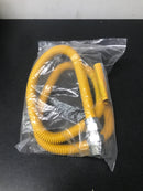 Jones Stephens G71150 48" Stainless Steel Gas Connector with 3/4" and 3/4" Fittings - Yellow