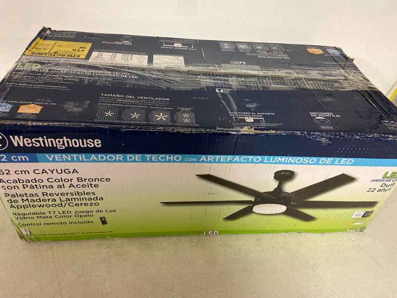 Westinghouse 7207800 Cayuga 60 in. LED Oil Rubbed Bronze Ceiling Fan