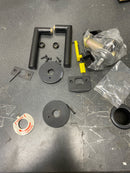 Emtek C520STUUS19 Stuttgart Brass Modern Privacy Leverset with CF Mechanism - Flat Black