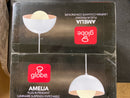 Globe Electric Amelia 1-Light Plug-in Pendant Lighting, Matte White, White Glass Shade, Bulb Not Included