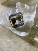 Amerock BP36975CG10 Glacio 1-3/8 Inch Square Cabinet Knob - Clear / Satin Nickel