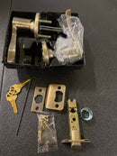 Kwikset Balboa Lever Entry Door Lock with 6AL Latch and RCS Strike Antique Brass Finish