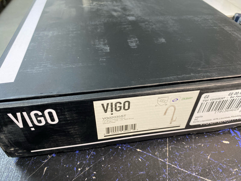 Vigo VG02035ST Hart 1.8 GPM 18" H Single Handle Single Hole Pre-Rinse Pull Down Kitchen Faucet - Stainless Steel