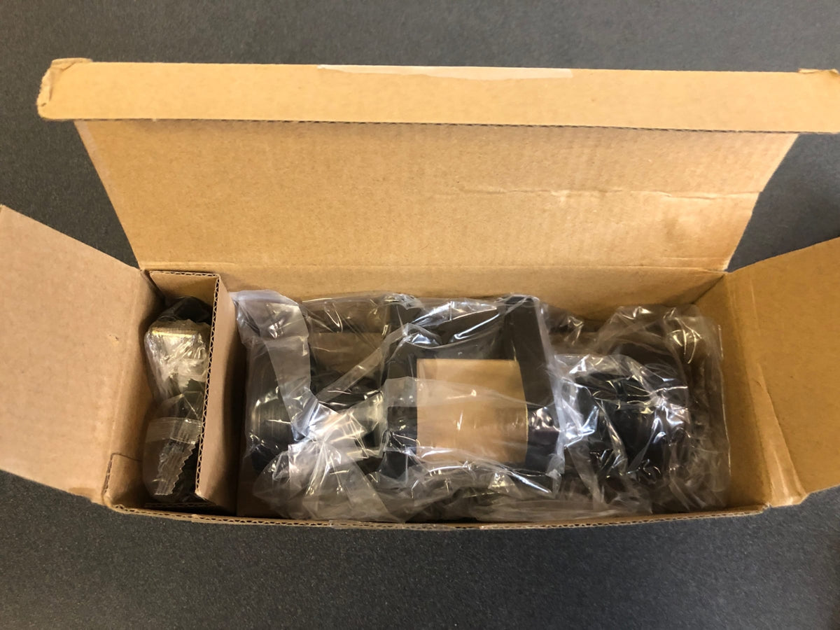 Kwikset Pismo Passage Door Knob Set with Square Rose
