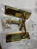 Emtek 8204US3NL 7-1/8" Height Quincy Sideplate Classic Brass Privacy Entry Set - Unlacquered Brass