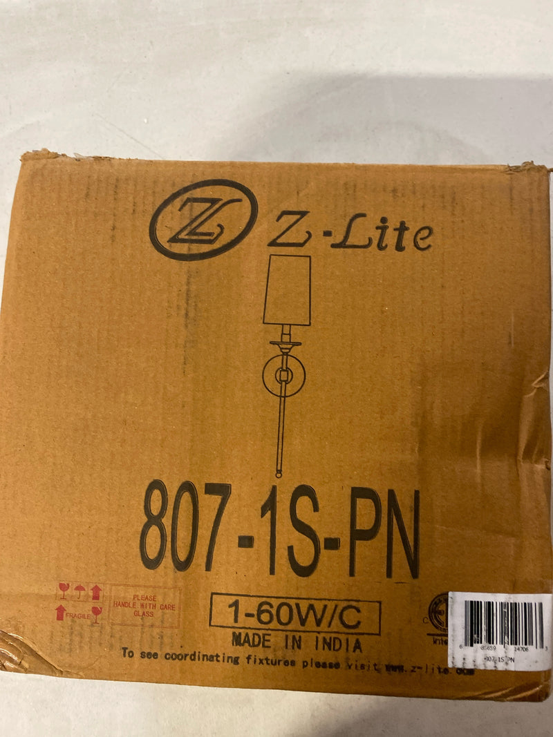 Z-Lite 807-1S-PN Emily 26" Tall Wall Sconce - Polished Nickel