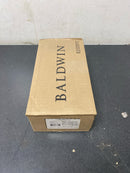 Baldwin PVTRATRR055 Traditional Privacy Door Knob with Round Rose - Lifetime Polished Nickel