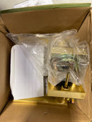 Sure-Loc CT102 SB Cortina Privacy Door Lever Set with Square Rose - Satin Brass