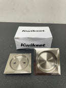 Kwikset 334SQT-15 Square Passage Hall/Closet Pocket Door Lock - Satin Nickel