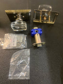 Emtek 820WSUS14 Windsor Crystal Privacy Door Knob Set with Rectangular Rosette - Polished Nickel