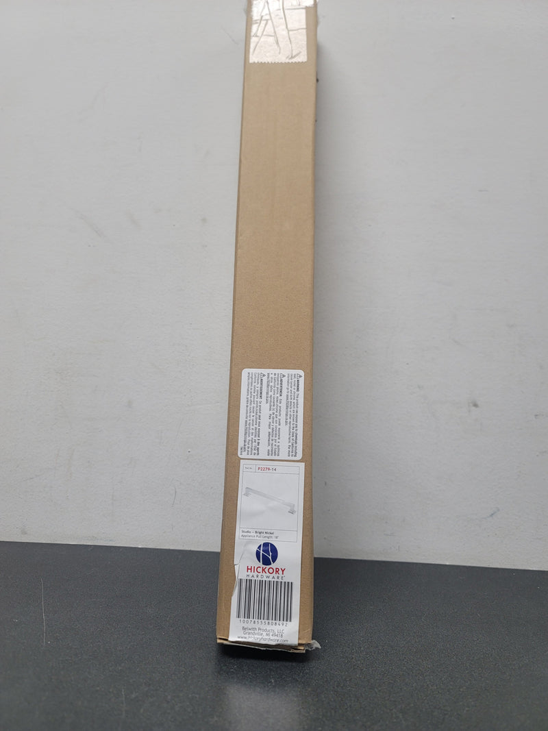 Hickory Hardware P2279-14 Studio 18" (457 mm) Center to Center Classic Transitional Appliance Handle / Appliance Pull - Bright Nickel