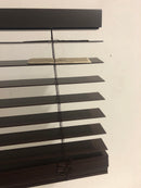 Home decorators collection 10793478400171 Espresso Cordless Premium Faux Wood Blinds with 2.5 in. Slats - 21 in. W x 48 in. L (Actual Size 20.5 in. W x 48 in. L)
