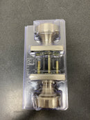 Kwikset 720PSKSQT-15 Pismo Passage Door Knob Set with Square Rose - Satin Nickel