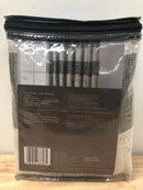  Allen + Roth 95-in Back Tab Curtains, Black - 2 Panels