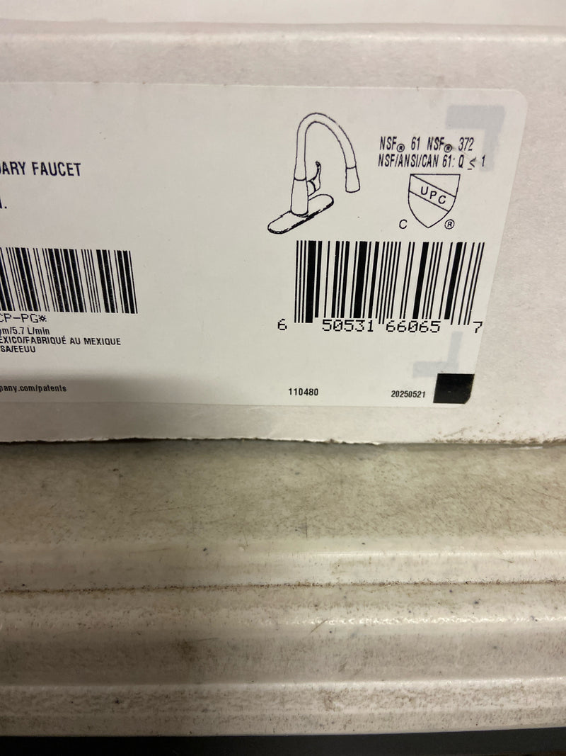 KOHLER 597-CP Simplice Pull Down Kitchen Faucet, 3-Spray Faucet, Kitchen Sink Faucet with Pull Down Sprayer, Polished Chrome