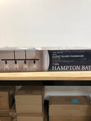 Hampton bay HD4969A Regan 4-Light Espresso Industrial Linear Chandelier with Glass Shades, Industrial Linear Kitchen Pendant Light
