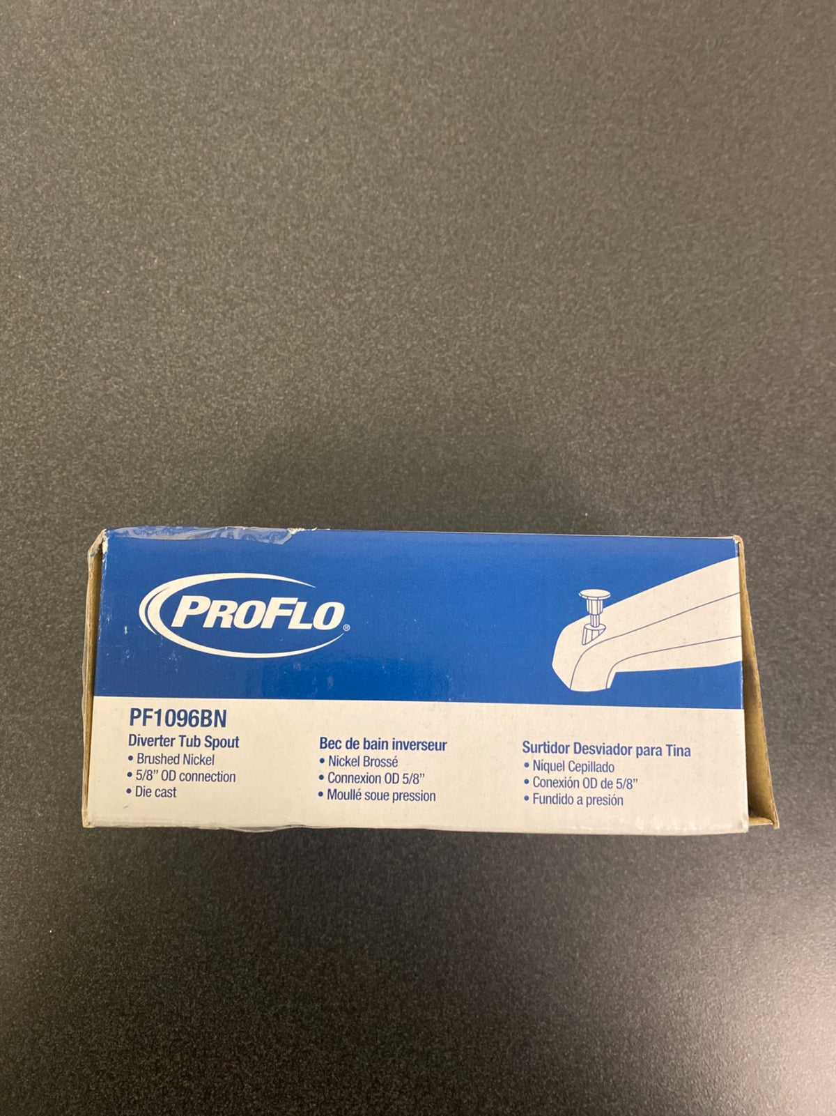 PROFLO 5" Integrated Diverter Tub Spout - CP Die Cast
